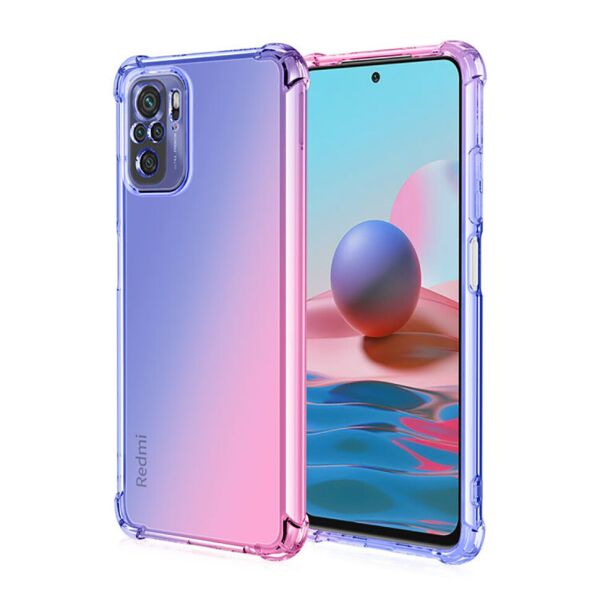 

Чехол Idewei Corner AirBag для Poco F3 Blue / Pink Gradient