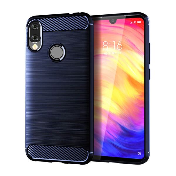

Чехол Lenuo Carbon Fiber для Redmi Note 7 / Note 7 Pro Navy Blue
