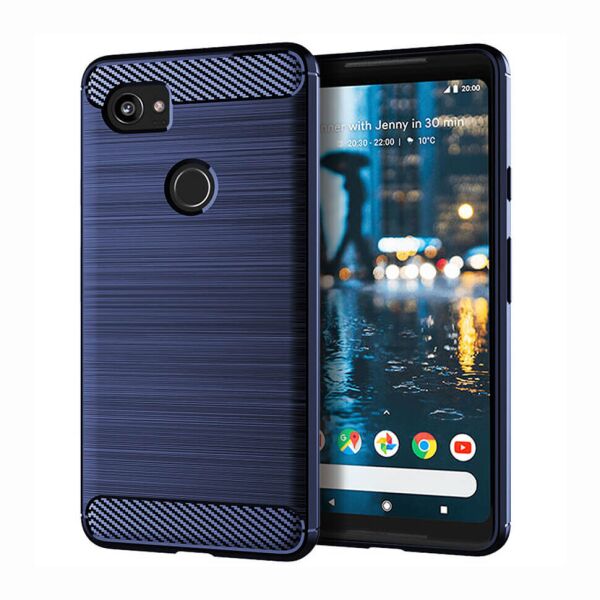 

Чехол Lenuo Carbon Fiber для Google Pixel 2 XL Navy Blue