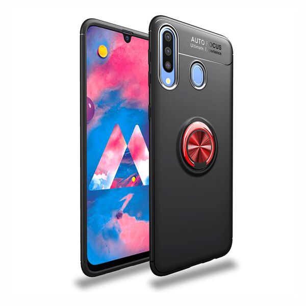 

Накладка Lenuo Color Bracket для Samsung Galaxy A20s A207F Black / Красное Кольцо