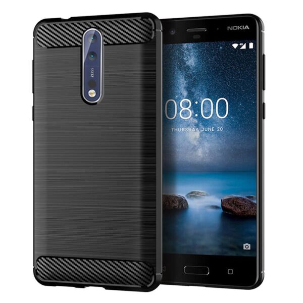 

Чехол Lenuo Carbon Fiber для Nokia 8 Black