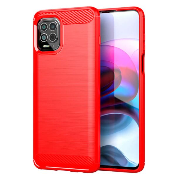 

Чехол Lenuo Carbon Fiber для Motorola G100 Красный