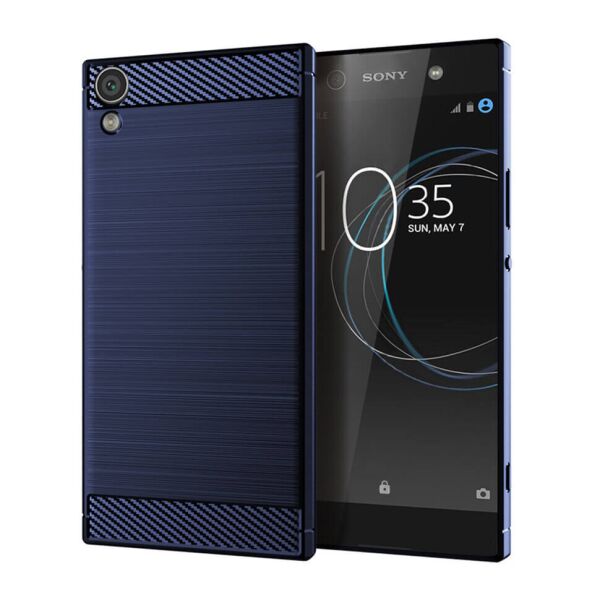 

Чехол Lenuo Carbon Fiber для Sony Xperia XA1 Ultra (G3212) Navy Blue