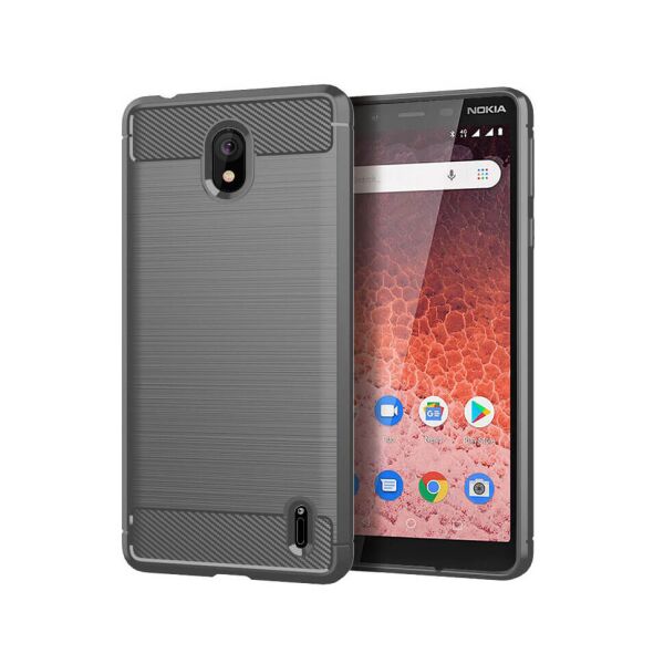 

Чехол Lenuo Carbon Fiber для Nokia 1 Plus Gray