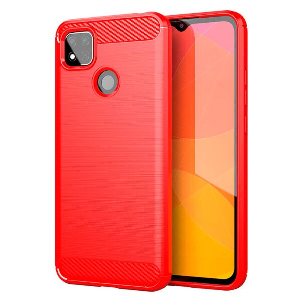 

Чехол Lenuo Carbon Fiber для Redmi 9C Red