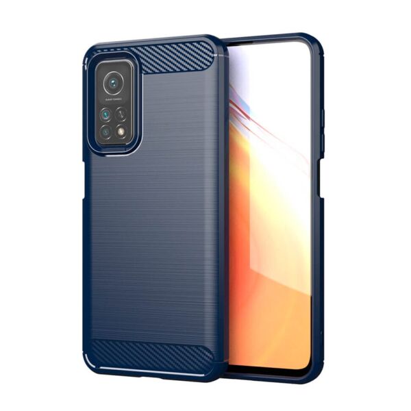 

Чехол Lenuo Carbon Fiber для Xiaomi Mi 10T Pro Navy Blue