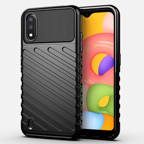 

Чехол Lenuo Thunder для Samsung Galaxy A01 A015F Black