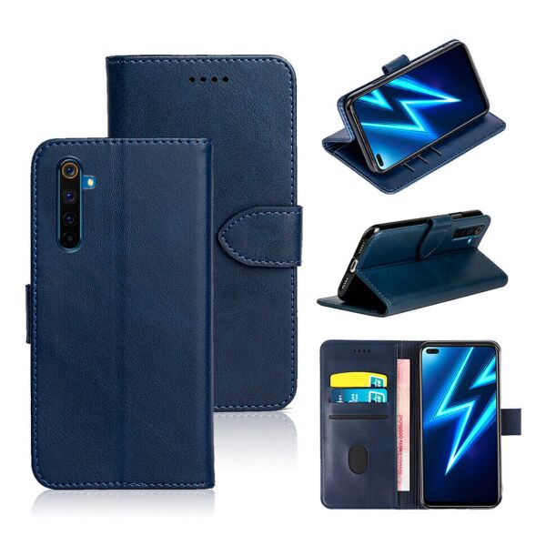 

Чехол-книжка EcoCase Skin Series для Realme 6 Pro Тёмно-синяя