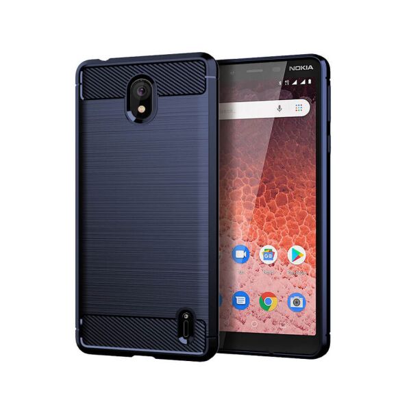 

Чехол Lenuo Carbon Fiber для Nokia 1 Plus Blue
