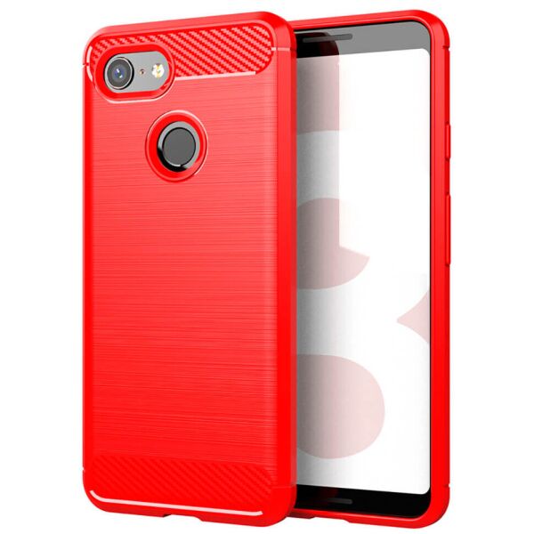 

Чехол Lenuo Carbon Fiber для Google Pixel 3 Red
