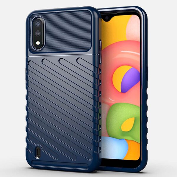 

Чехол Lenuo Thunder для Samsung Galaxy A01 A015F Navy Blue