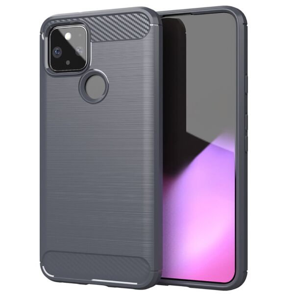 

Чехол Lenuo Carbon Fiber для Google Pixel 5 Gray