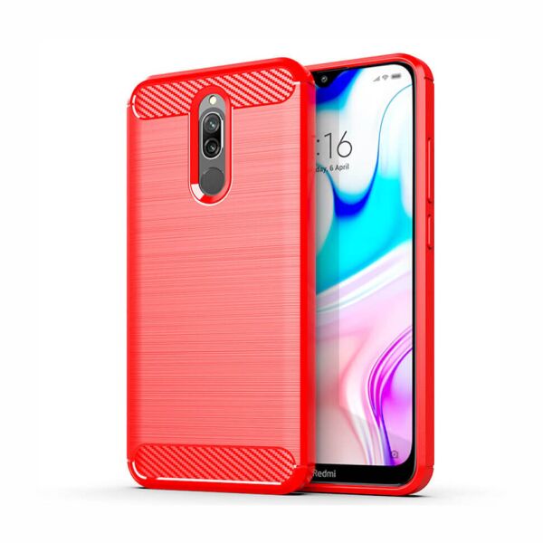 

Чехол Lenuo Carbon Fiber для Redmi 8 Red