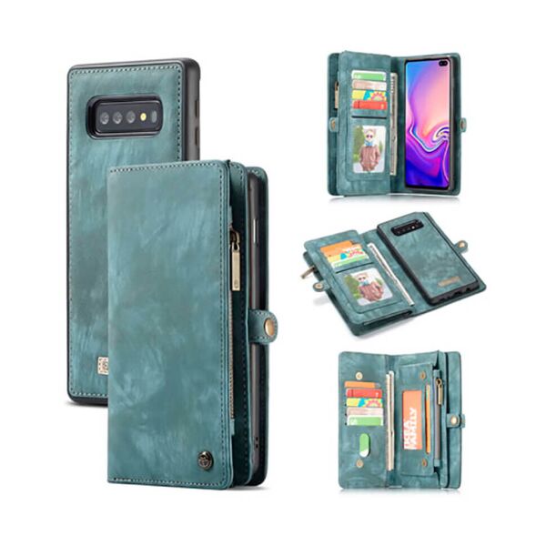 

Чехол-кошелек CaseMe Magnetic для Samsung Galaxy S10 Blue