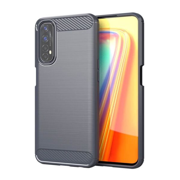 

Чехол Lenuo Carbon Fiber для Realme 7 Gray
