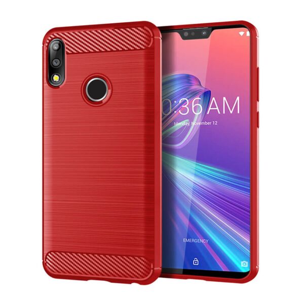 

Чехол Lenuo Carbon Fiber для Asus ZenFone Max Pro M2 (ZB631KL) Red