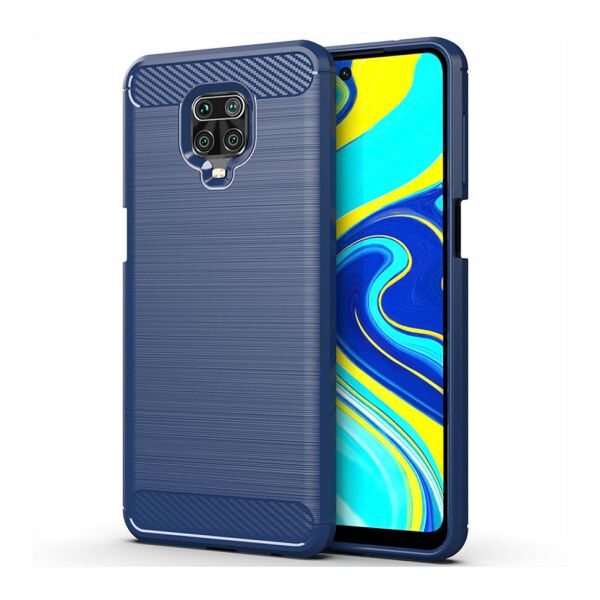 

Чехол Lenuo Carbon Fiber для Redmi Note 9s Navy Blue