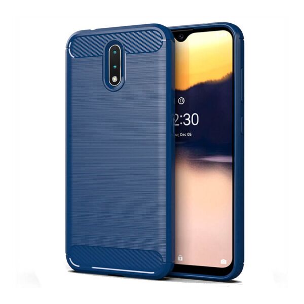 

Чехол Lenuo Carbon Fiber для Nokia 2.3 Navy Blue