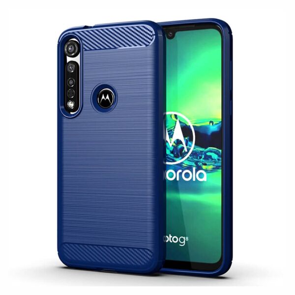 

Чехол Lenuo Carbon Fiber для Motorola Moto G8 Plus Navy Blue