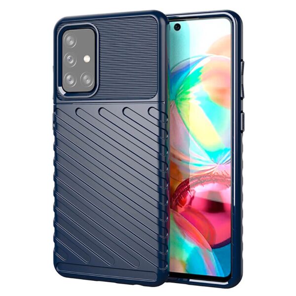 

Чехол Lenuo Thunder для Samsung Galaxy A72 A725F Navy Blue