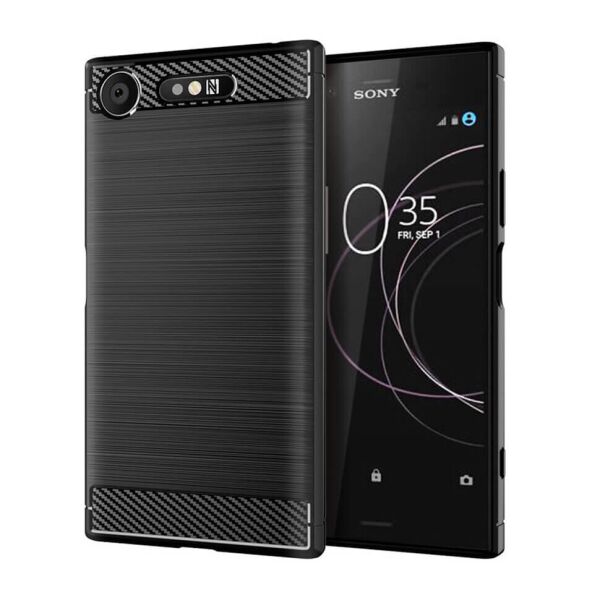 

Чехол Lenuo Carbon Fiber для Sony Xperia XZ1 (G8342) Black
