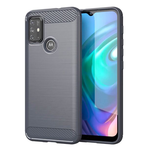 

Чехол Lenuo Carbon Fiber для Motorola G10 Серый