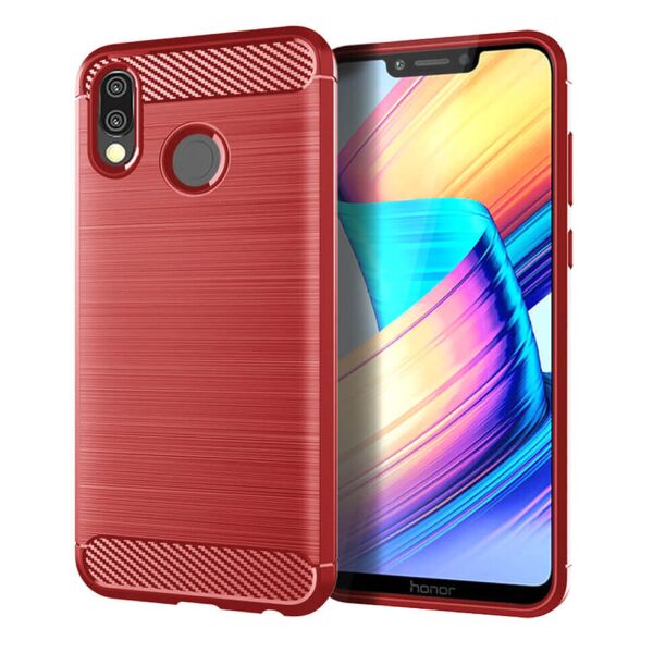 

Чехол Lenuo Carbon Fiber для Honor Play Red