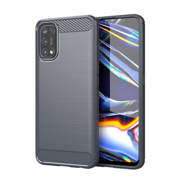 

Чехол Lenuo Carbon Fiber для Realme 7 Pro Gray
