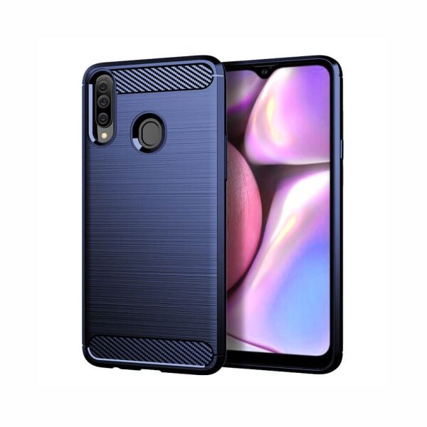 

Чехол Lenuo Carbon Fiber для Samsung Galaxy A20s A207F Navy Blue