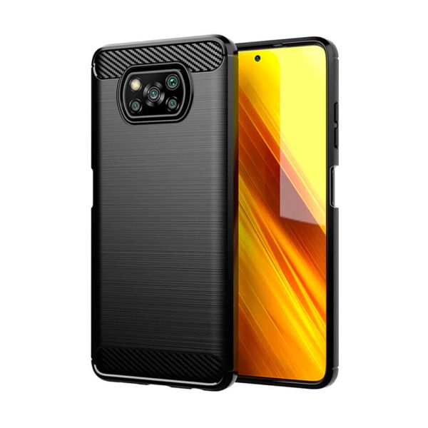 

Чехол Lenuo Carbon Fiber для Poco X3 NFC Black