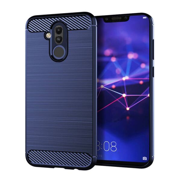 

Чехол Lenuo Carbon Fiber для Huawei Mate 20 Lite Navy Blue