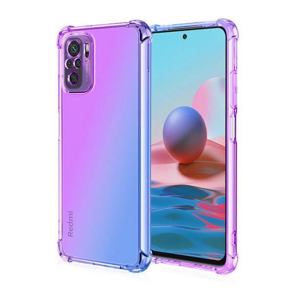 

Чехол Idewei Corner AirBag для Poco F3 Purple / Blue Gradient