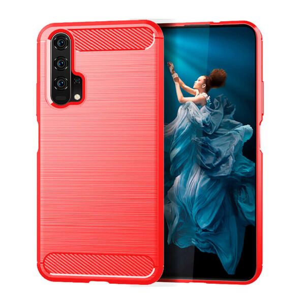 

Накладка Lenuo Carbon Fiber для Honor 20 Pro / Huawei Nova 5T Red