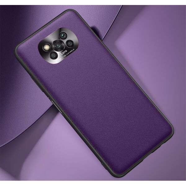 

Чехол Lenuo Metal Lens Series для Poco X3 NFC / X3 Pro Purple