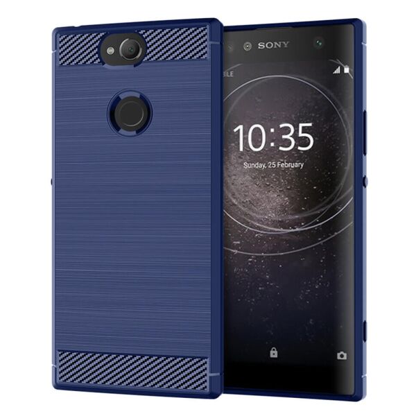 

Накладка Lenuo Carbon Fiber для Sony Xperia XA2 Plus H4413 Navy Blue