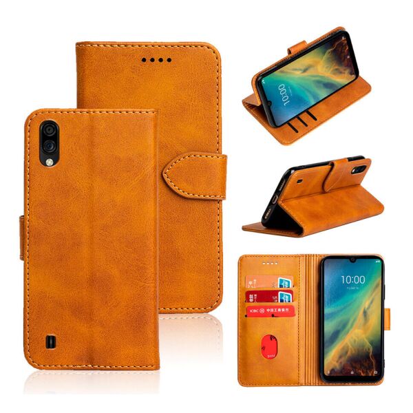 

Чехол-книжка EcoCase Skin Series для ZTE Blade A5 2020 Yellow Brown