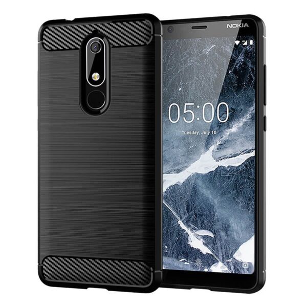 

Чехол Lenuo Carbon Fiber для Nokia 5.1 Black