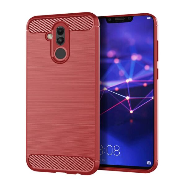 

Чехол Lenuo Carbon Fiber для Huawei Mate 20 Lite Red