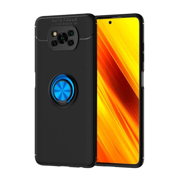 

Накладка Lenuo Color Bracket для Poco X3 Pro / Poco X3 NFC Black / Blue