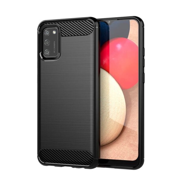 

Чехол Lenuo Carbon Fiber для Samsung Galaxy A02s A025F Black
