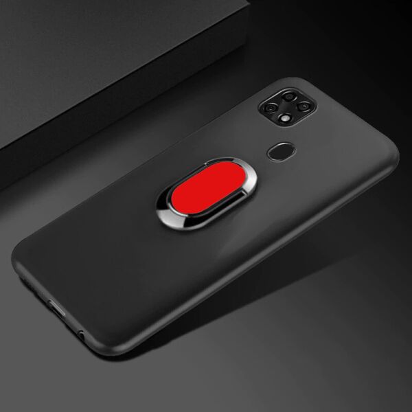 

Чехол Shell Mate с кольцом для ZTE Blade 20 Smart V1050 Black / Красное Кольцо