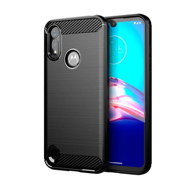 

Чехол Lenuo Carbon Fiber для Motorola E6S 2020 Black