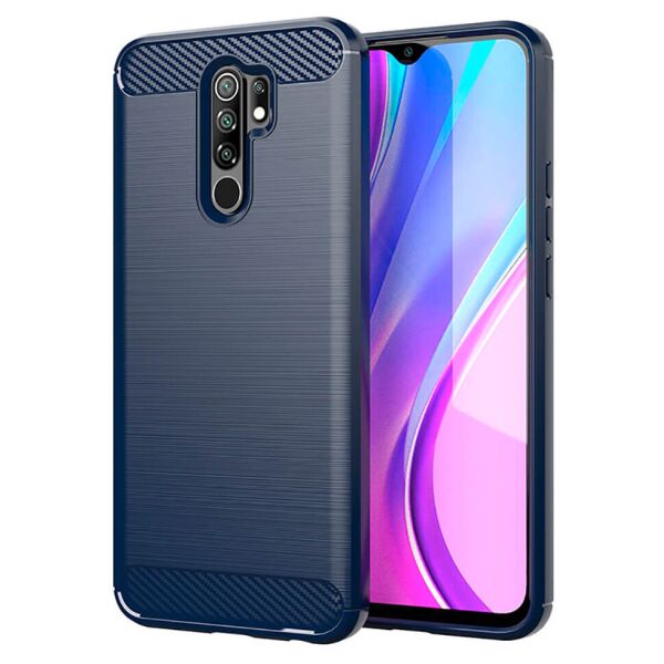 

Чехол Lenuo Carbon Fiber для Redmi 9 Navy Blue