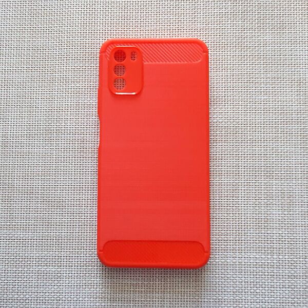 

Чехол Lenuo Carbon Fiber для Poco M3 Red