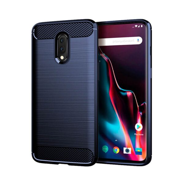 

Чехол Lenuo Carbon Fiber для OnePlus 7 Navy Blue