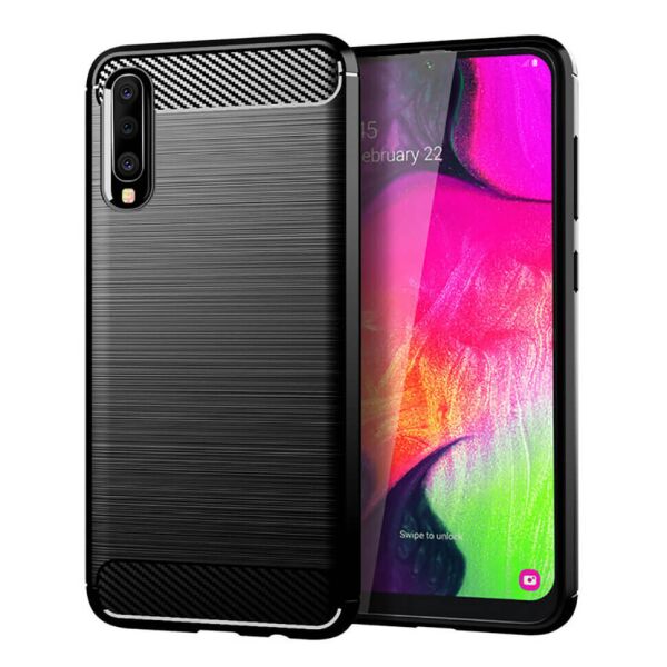 

Чехол Lenuo Carbon Fiber для Samsung Galaxy A70 A705F Black