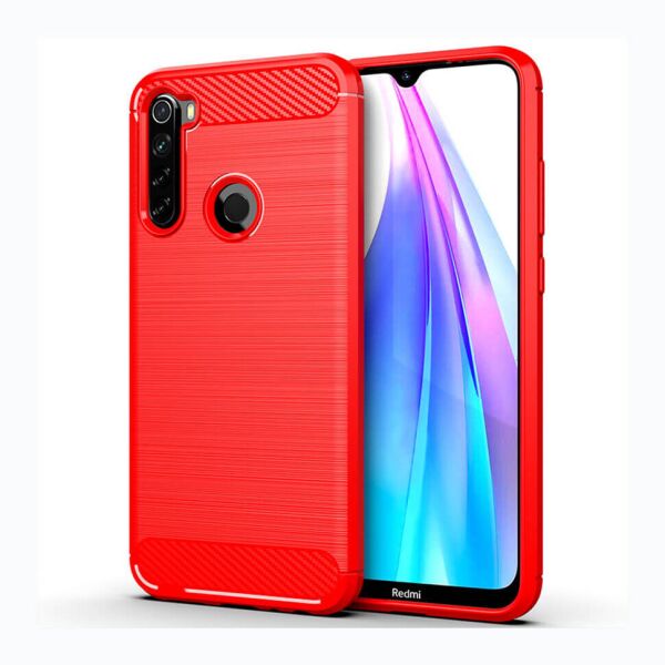 

Чехол Lenuo Carbon Fiber для Redmi Note 8T Red