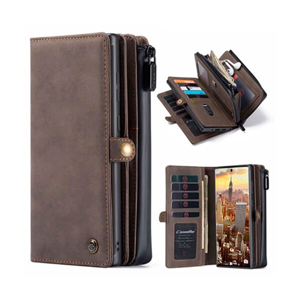 

Чехол-кошелек CaseMe Vintage для Samsung Galaxy Note 20 Brown
