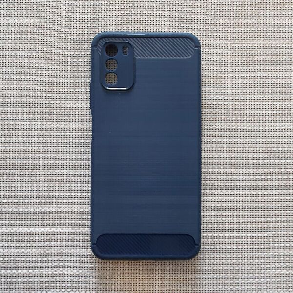 

Чехол Lenuo Carbon Fiber для Poco M3 Navy Blue