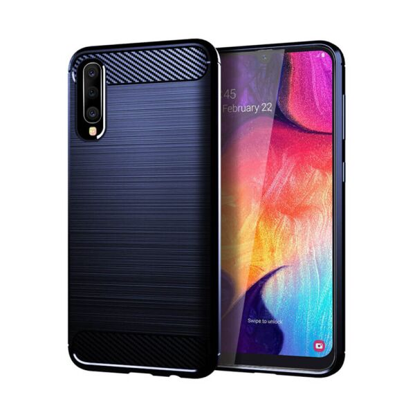 

Накладка Lenuo Carbon Fiber для Samsung Galaxy A30s / A50 (A307F/A505F) Navy Blue